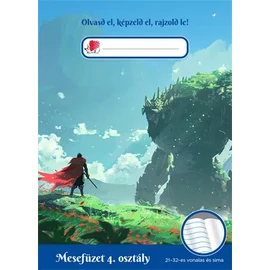Olvasónapló, tűzött, A5, 32 lap, 4. osztály, ICO "Süni Mesefüzet", harcos