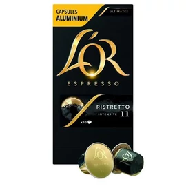 Kávékapszula, Nespresso® kompatibilis, 10 db, JACOBS DOUWE EGBERTS "L`OR Ristretto"