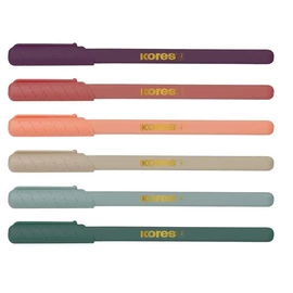 Golyóstoll, 1,0 mm, kupakos, háromszögletű, KORES "KOR-M Vintage", kék