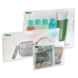 Rendszerező tasak, vegyes méret, cipzáras, LEITZ "Complete Zip"