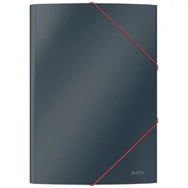 Gumis mappa, 15 mm, karton, A4, LEITZ "Cosy", bársonyszürke