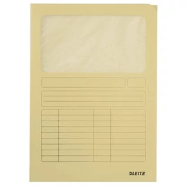 Mappa, ablakos, karton, A4, LEITZ, sárga