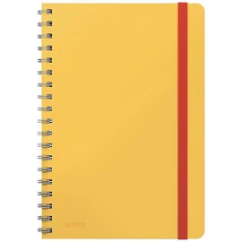 Spirálfüzet, B5, vonalas, 80 lap, LEITZ, "Cosy Soft Touch", melegsárga