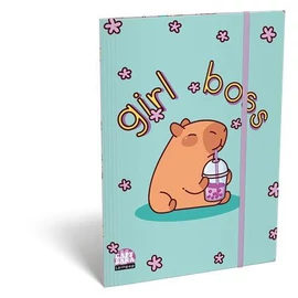 Gumis mappa, karton, A5, LIZZYSULI, Lollipop Capibara