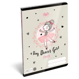 Füzet, tűzött, A5, kockás, 32 lap LIZZYSULI, "Tiny Dancer, Lovely Ballerina", "27-32"