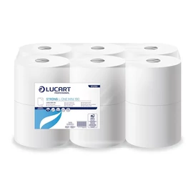 Toalettpapír, 2 rétegű, 12 tekercses, LUCART "Strong L-One mini 180", hófehér