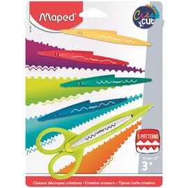 Olló, kreatív, cserélhető penge, MAPED "Créa Cut", 5 különböző minta