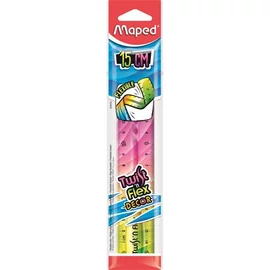 Vonalzó, műanyag, 15 cm, MAPED "Twist`n Flex Decor"