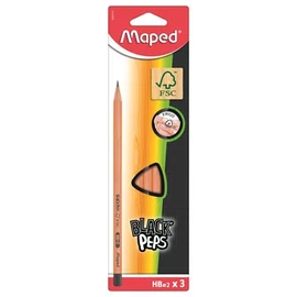 Grafitceruza, HB, háromszögletű, MAPED "Black`Peps"
