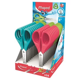 Olló display, iskolai, 13 cm, MAPED "Essentials Pulse", vegyes színek