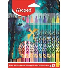 Filctoll készlet, 2,8 mm, kimosható, MAPED „Dragon sárkány”, 12 különböző szín