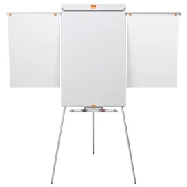 Flipchart tábla, mágneses felület, 2 db segédkarral, 68x100,5 cm, NOBO "Essentials", fehér