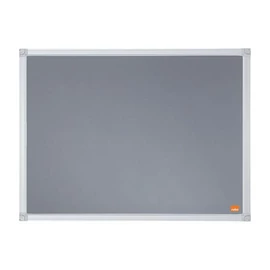 Üzenőtábla, alumínium keret, 60x45 cm, NOBO "Essentials", szürke