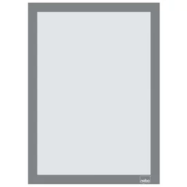 Posztertábla, fali, A4 méret, műanyag keret, 2 db, NOBO, ezüst