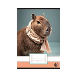 Füzet, tűzött, A5, vonalas, 32 lap, 4-8. osztály, OPTISCHOOL, "21-32", "Capybara"
