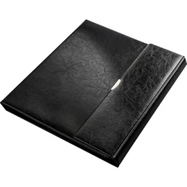 Konferencia mappa, A4, műbőr, PANTA PLAST "Optimus", fekete