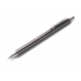 Zseléstoll, 0,35 mm, nyomógombos, antracit tolltest, PENTEL "EnerGel BL-407" fekete, ajándék kék tollbetéttel