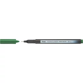 Tűfilc, 0,4 mm, PENTEL "Pointliner", fenyőzöld