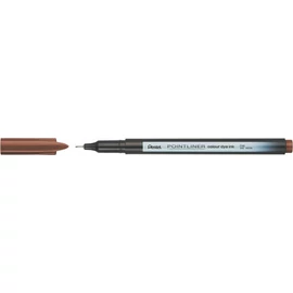 Tűfilc, 0,4 mm, PENTEL "Pointliner", dióbarna