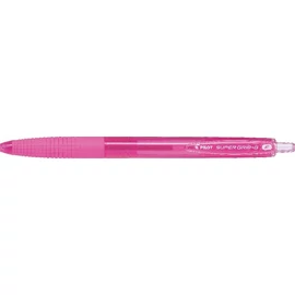 Golyóstoll, 0,22 mm, nyomógombos, PILOT "Super Grip G", rózsaszín
