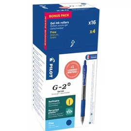 Zseléstoll, 0,32 mm, nyomógombos, PILOT "G-2", 20 db, kék