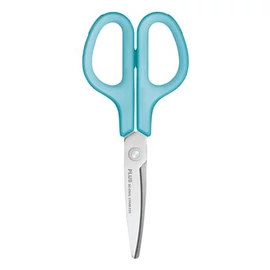 Olló, általános, balkezes, 17,5 cm, PLUS "Fitcut Curve", világoskék