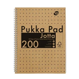 Spirálfüzet, A4, vonalas, 100 lap, PUKKA PAD "Jotta Kraft"
