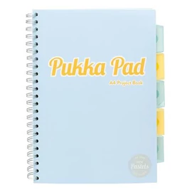 Spirálfüzet, A4, vonalas, 100 lap, PUKKA PAD "Pastel project book", vegyes szín