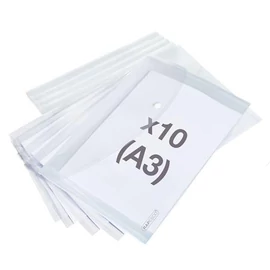 Irattartó tasak, A3, PP, patentos, RAPESCO "Eco", áttetsző
