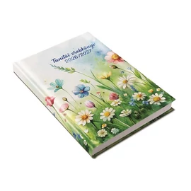 Tanítói zsebkönyv, heti, 2026/2027 tanév, REALSYSTEM, virágok