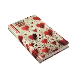 Diák zsebkönyv, heti, 2026/2027 tanév, REALSYSTEM, szívek