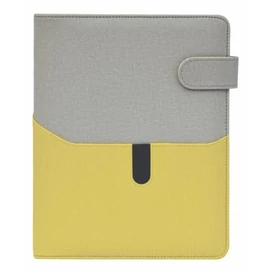 Kalendárium, gyűrűs, betétlapokkal, "L", műbőr, SATURNUS, "229", szürke-sárgászöld