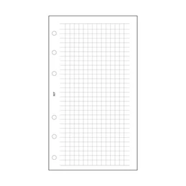 Kalendárium betét, jegyzetlap, "L", kockás, SATURNUS, fehér