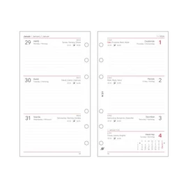 Kalendárium betét, tervező, heti, "M", SATURNUS, fehér 2026