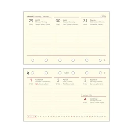 Kalendárium betét, tervező, heti, "S", SATURNUS, chamois 2026