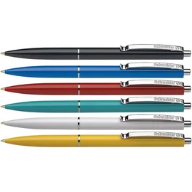 Golyóstoll, 0,5 mm, nyomógombos, vegyes tolltest, SCHNEIDER "K15", kék