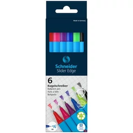 Golyóstoll készlet, 0,7 mm, kupakos, SCHNEIDER "Slider Edge XB", vegyes színek