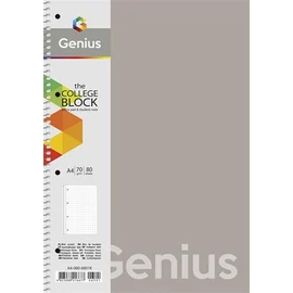 Spirálfüzet, A4, vonalas, 80 lap, PP borító, SHKOLYARYK "Genius", vegyes