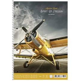 Spirálfüzet, A4+, kockás, 80 lap, SHKOLYARYK "Spirit of Freedom", vegyes