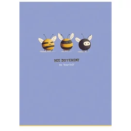 Füzet, tűzött, A4, kockás, 40 lap, SHKOLYARYK, "Bee different", vegyes