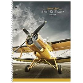 Spirálfüzet, A4+, vonalas, 80 lap, SHKOLYARYK "Spirit of Freedom", vegyes