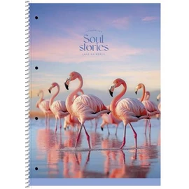 Spirálfüzet, A4+, vonalas, 80 lap, SHKOLYARYK "Soul Stories", vegyes