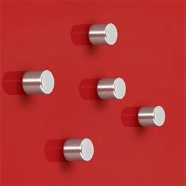 Extra erős, henger alakú mágnes, 5 db SIGEL "SuperDym", ezüst