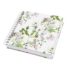 Spirálfüzet, 234x215 mm, sima, 120 lap, keményfedeles, SIGEL "Jolie Fairytale Garden"