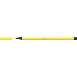 Filctoll, 1 mm, STABILO "Pen 68", neon sárga