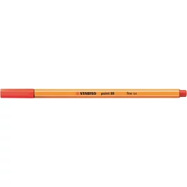 Tűfilc, 0,4 mm, STABILO "Point 88", világos piros