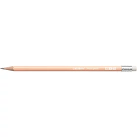 Grafitceruza radírral, HB, hatszögletű, STABILO "Swano Pastel", barack