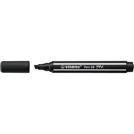 Filctoll, 1-5 mm, vágott hegy, STABILO "Pen 68 MAX", fekete