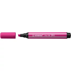 Filctoll, 1-5 mm, vágott hegy, STABILO "Pen 68 MAX", pink