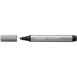 Filctoll, 1-5 mm, vágott hegy, STABILO "Pen 68 MAX", középszürke